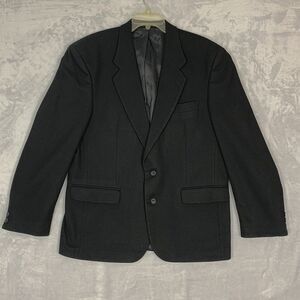 Alexandre of England Suit Jacket Blazer Men’s 44 R Black Wool Cashmere Blend